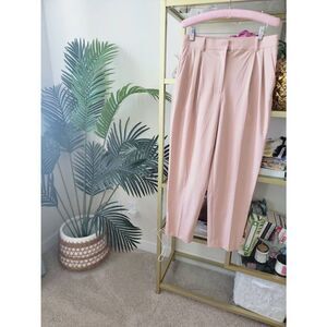 H&M Blush Pink Tailored Pleat Front Trousers
